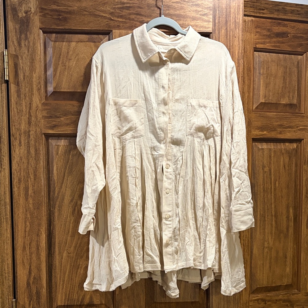 By Together Cream Long Sleeve Dress